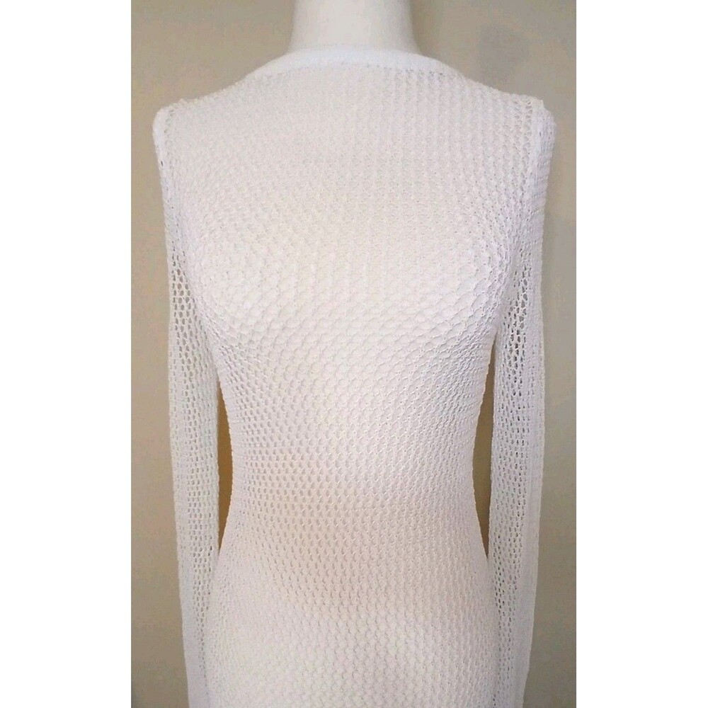 One Mile Savannah Maxi Dress XS White/ Ivory Crochet Cover-Up Scoop Back $209 - Picture 3 of 16